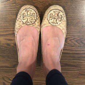 Tory Burch snakeskin ballet flats